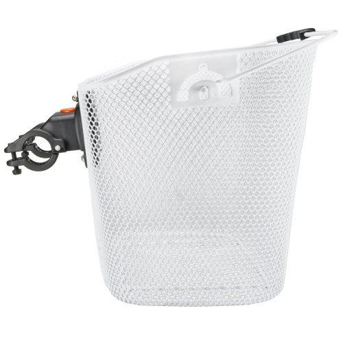 Basket front Azimut w/ plastic OVERSIZE bracket 34x25x26cm white