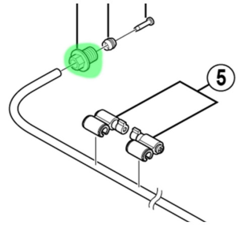 Disku bremžu šļūteņu montāžas detaļa Shimano SM-BH90 flange