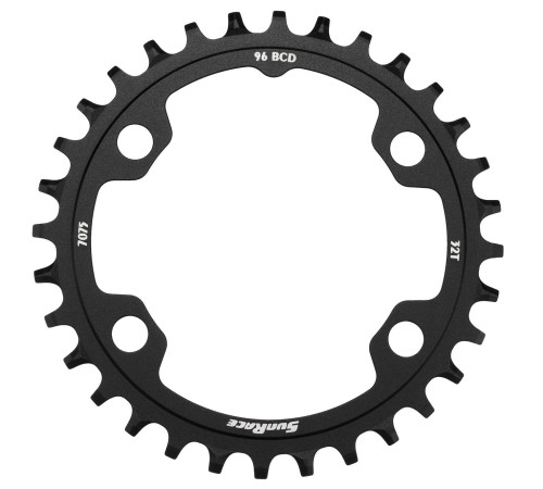 Chainring SunRace CRMX30 Narrow-Wide Asymmetric Alu 96BCD 32T