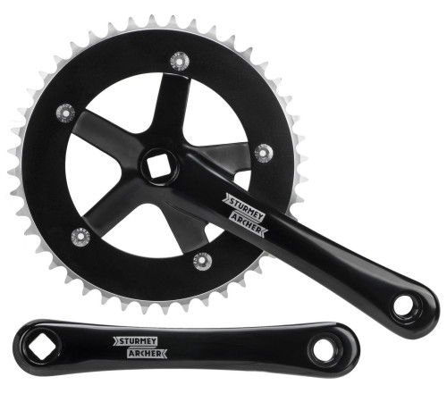 Front crankset Sturmey-Archer 170mm 1-speed black-44T