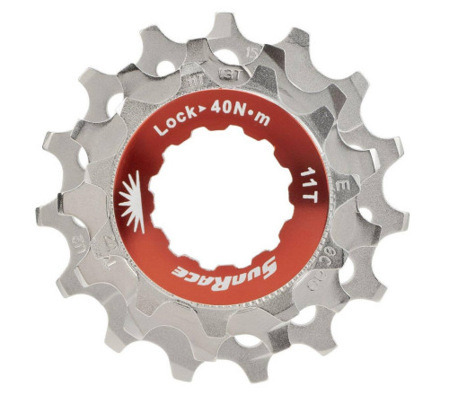 Aizmugurējā ķēde set SunRace SPCS11 11-13-15T 11-speed with lockring metallic