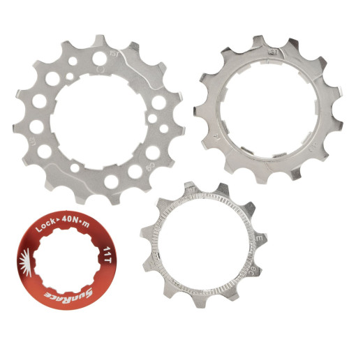 Aizmugurējā ķēde set SunRace SPCS11 11-13-15T 11-speed with lockring metallic