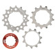 Aizmugurējā ķēde set SunRace SPCS11 11-13-15T 11-speed with lockring metallic