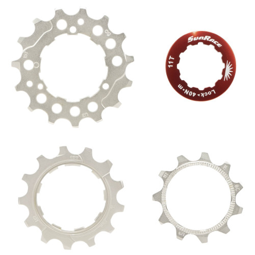 Aizmugurējā ķēde set SunRace SPCS12 11-13-15T 12-speed with lockring metallic