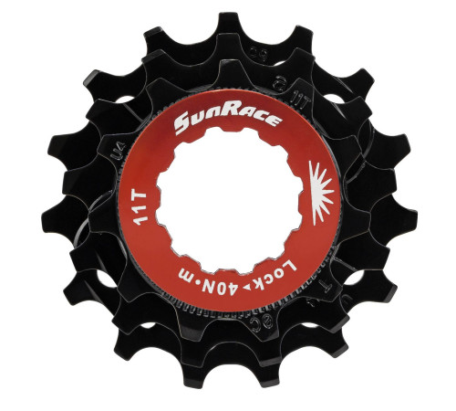 Aizmugurējā ķēde set SunRace SPCS10 11-13-15T 10-speed with lockring black