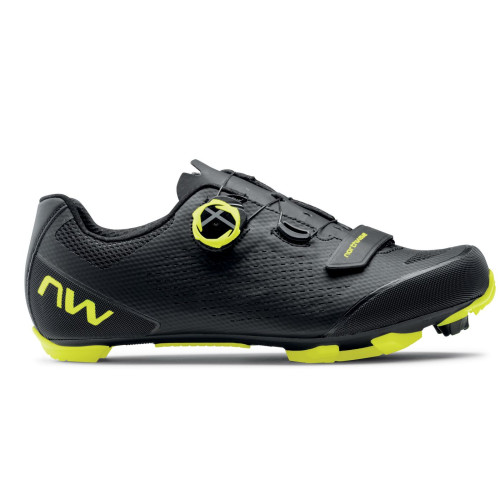Cycling shoes Northwave Razer 2 MTB XC black-yellow fluo-45