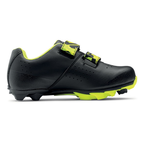 Cycling shoes Northwave Origin Junior MTB XC black-yellow fluo-38