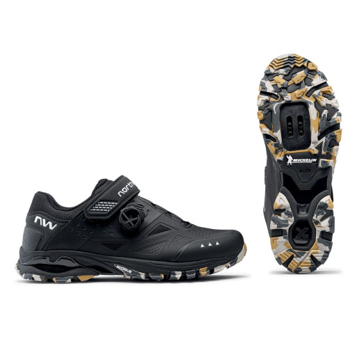Velo apavi Northwave Spider Plus 3 MTB AM black-camo sole-44