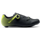 Cycling shoes Northwave Core Plus 2 Road black-yellow fluo-42