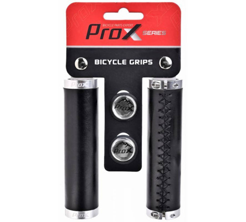 Stūres rokturi ProX GP-91B 130mm Lock-on eco-leather black