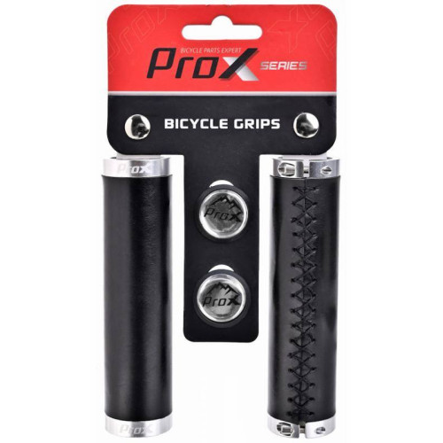 Stūres rokturi ProX GP-91B 130mm Lock-on eco-leather black