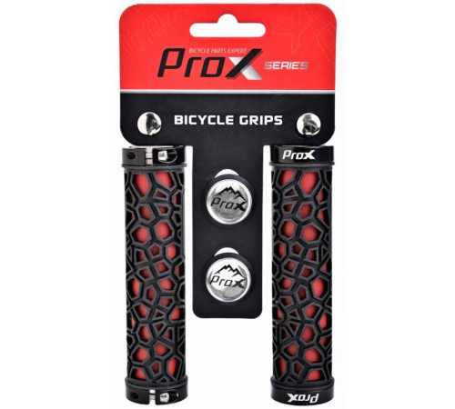 Stūres rokturi ProX GP-53 130mm Lock-on red-black