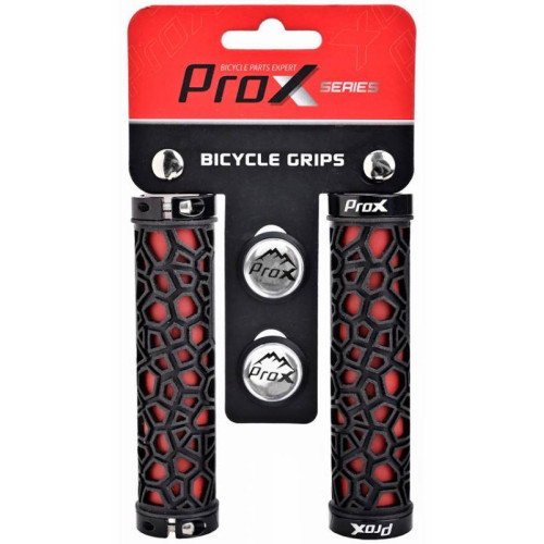 Stūres rokturi ProX GP-53 130mm Lock-on red-black