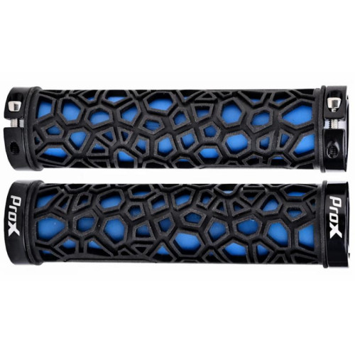 Stūres rokturi ProX GP-53 130mm Lock-on blue-black