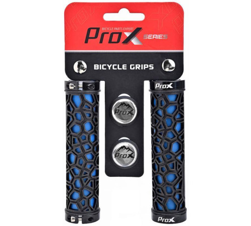 Stūres rokturi ProX GP-53 130mm Lock-on blue-black