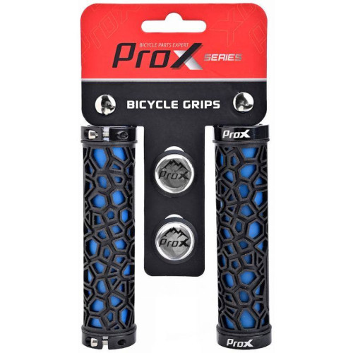 Stūres rokturi ProX GP-53 130mm Lock-on blue-black