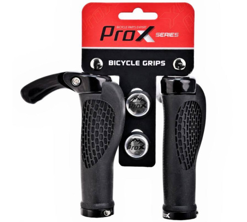 Stūres rokturi ProX GP-40B 135mm Ergo + Bar-Ends Lock-on black