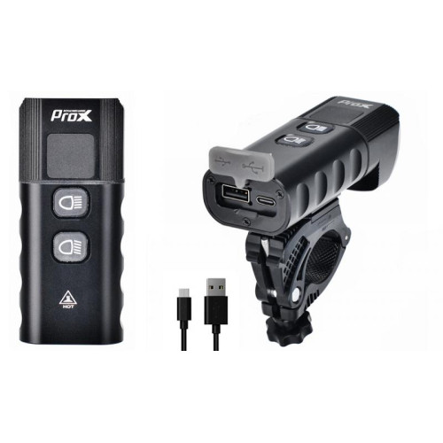 Priekšējais lukturis ProX Kastor-X 1800Lm USB