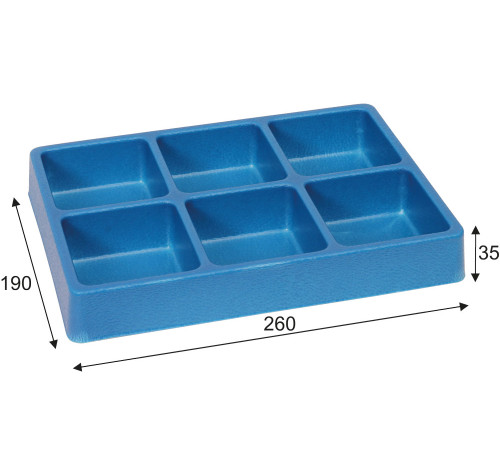 Darbnīcas galda daļa Cyclus Tools Tray with 6 compartments (720672)