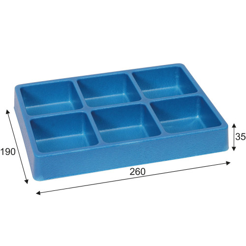 Darbnīcas galda daļa Cyclus Tools Tray with 6 compartments (720672)