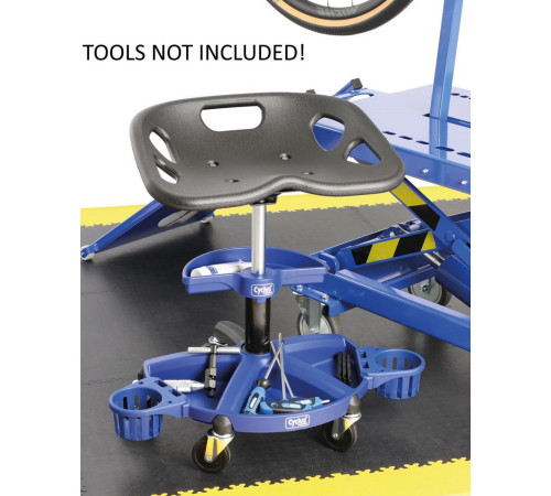 Darbnīcas krēsls Cyclus Tools Creeper 2.0 adjustable with tooltray and 2 bottle holders