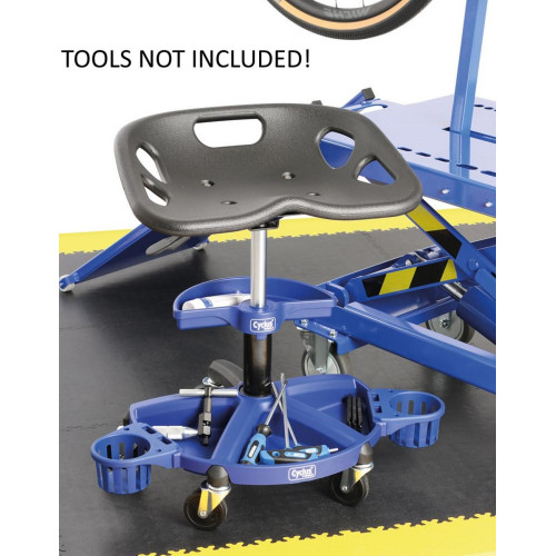 Darbnīcas krēsls Cyclus Tools Creeper 2.0 adjustable with tooltray and 2 bottle holders