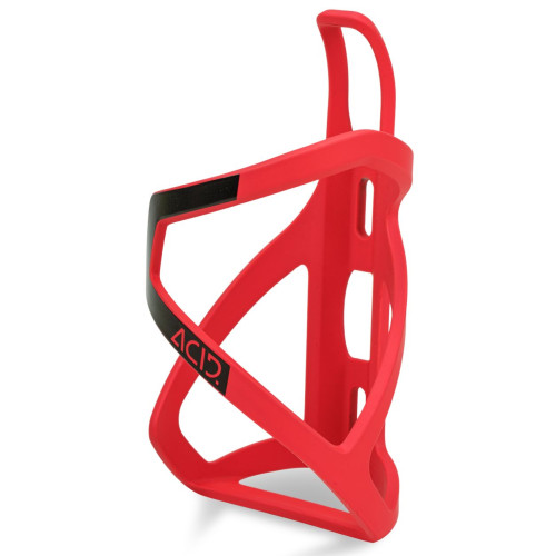 Bottle cage ACID HPP Left-Hand Sidecage matt red'n'glossy black
