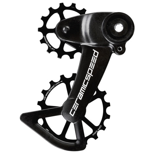 Tension and guide pulley set CeramicSpeed Oversized X for SRAM Eagle AXS Alloy 607 stainless steel black (107002)