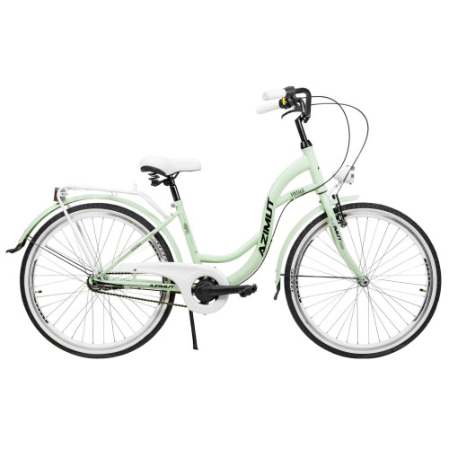 Velosipēds AZIMUT Vintage 26" 3-speed 2025 mint-white matt
