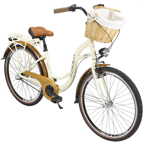 Velosipēds AZIMUT Sarema ALU 26" 3-speed 2025 cream semi-matt