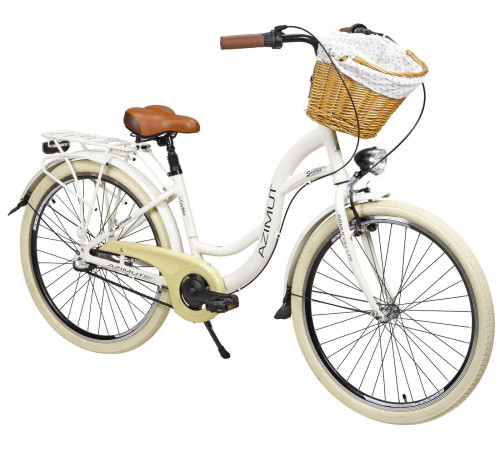 Bicycle AZIMUT Sarema ALU 26" 3-speed 2025 light cream shiny