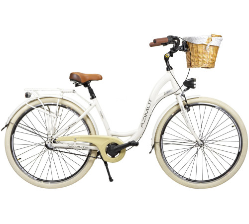 Bicycle AZIMUT Sarema ALU 28" 3-speed 2025 light cream shiny