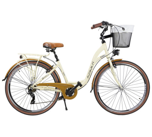 Bicycle AZIMUT Sarema 28" ALU TX-7 2025 cream semi-matt