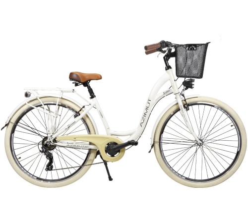 Bicycle AZIMUT Sarema 28" ALU TX-7 2025 light cream shiny