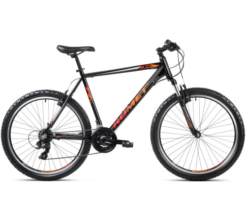 Velosipēds Romet Rambler R6.1 26" 2023 black-orange-red-19" / L
