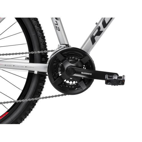 Velosipēds Romet Rambler R7.2 27.5" 2023 silver-red-grey-21" / XL