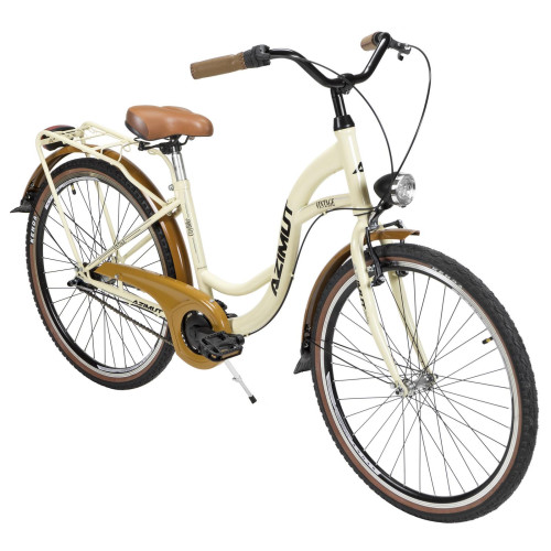 Bicycle AZIMUT Vintage 26" 3-speed 2025 cream-brown shiny