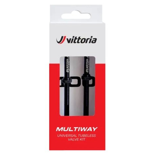 Bezkameru ventilis Vittoria Multiway alloy black 60mm 2gab.