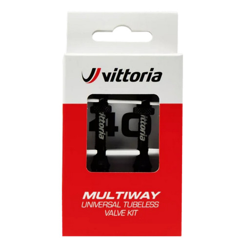 Bezkameru ventilis Vittoria Multiway alloy black 60mm 2gab.