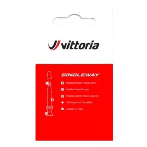 Tubeless Valve Vittoria Singleway brass black 60mm 2pcs.