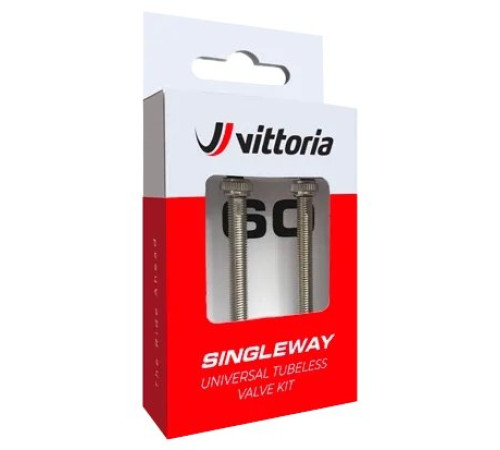 Tubeless Valve Vittoria Singleway brass black 60mm 2pcs.
