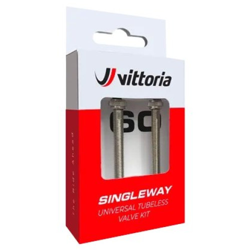 Tubeless Valve Vittoria Singleway brass black 60mm 2pcs.
