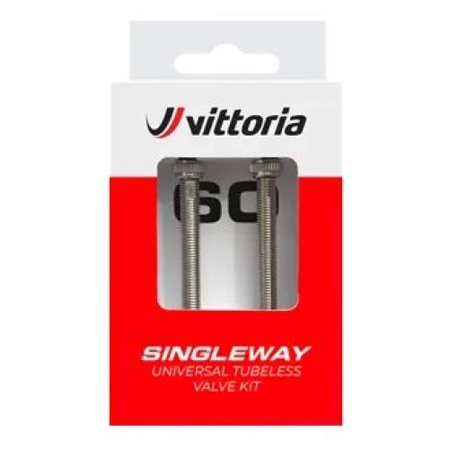 Tubeless Valve Vittoria Singleway brass black 60mm 2pcs.
