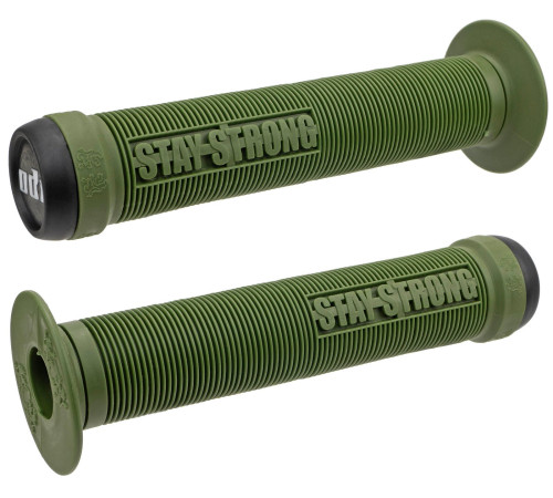 Stūres rokturi ODI Stay Strong BMX 143mm Single Ply Army Green