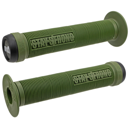 Stūres rokturi ODI Stay Strong BMX 143mm Single Ply Army Green