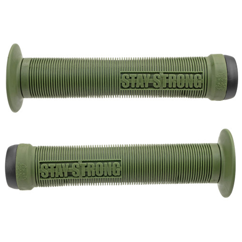 Stūres rokturi ODI Stay Strong BMX 143mm Single Ply Army Green