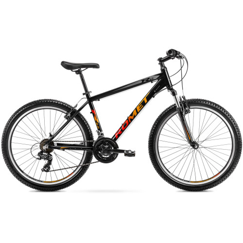 Bicycle Romet Rambler R6.0 2025 black-orange-red-21" / XL