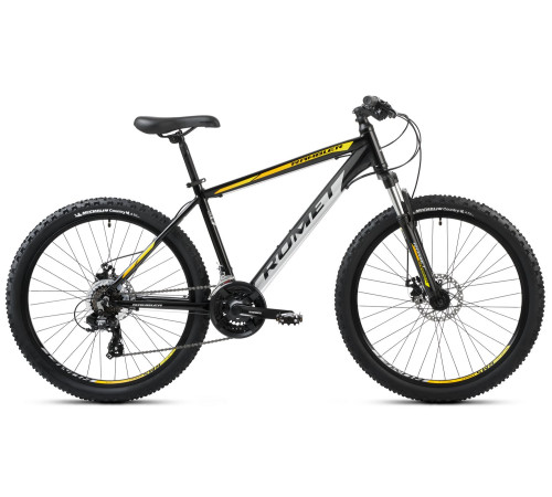 Velosipēds Romet Rambler R6.2 2025 black-yellow-19" / L