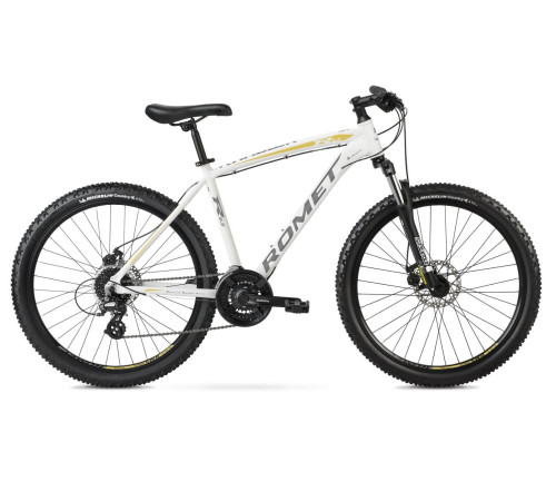 Velosipēds Romet Rambler R6.3 2025 white-gold-18" / L