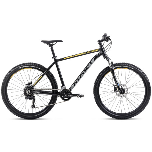Velosipēds Romet Rambler R7.2 CS 2025 black-grey-yellow-19" / L